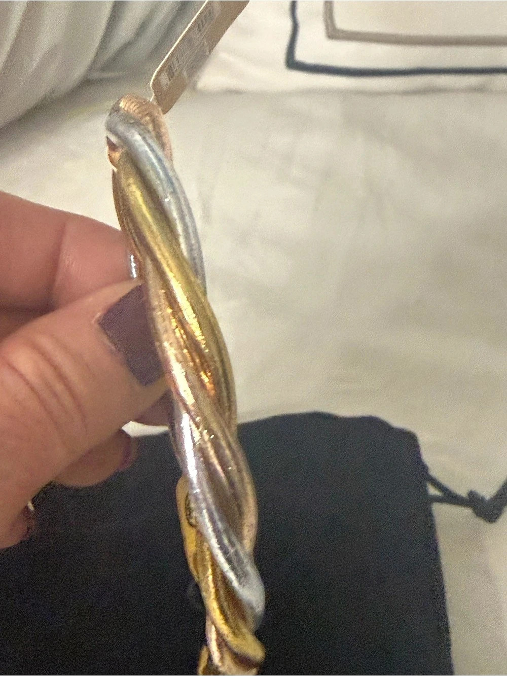 Buddha girl Twisted Two-Tone Bracelet NWT - Picture 2 of 2